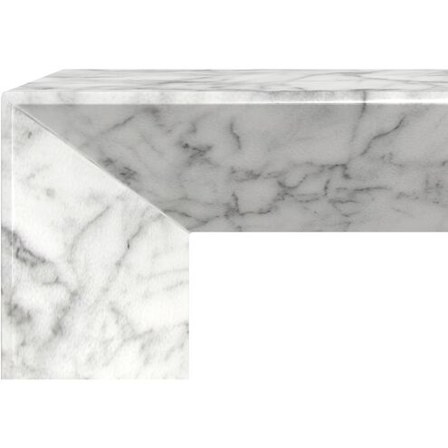 Nomad Marble Look / White Outdoor Bench